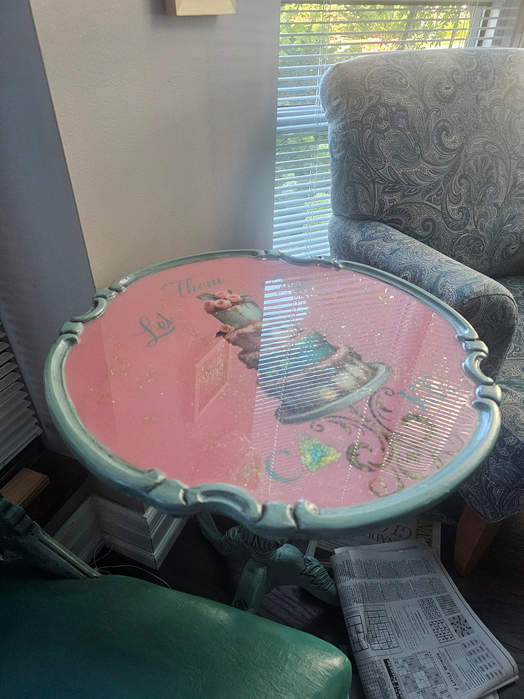 “Let Them Eat Cake” Hand-Painted Bistro Set