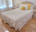 queen bed with the headboard