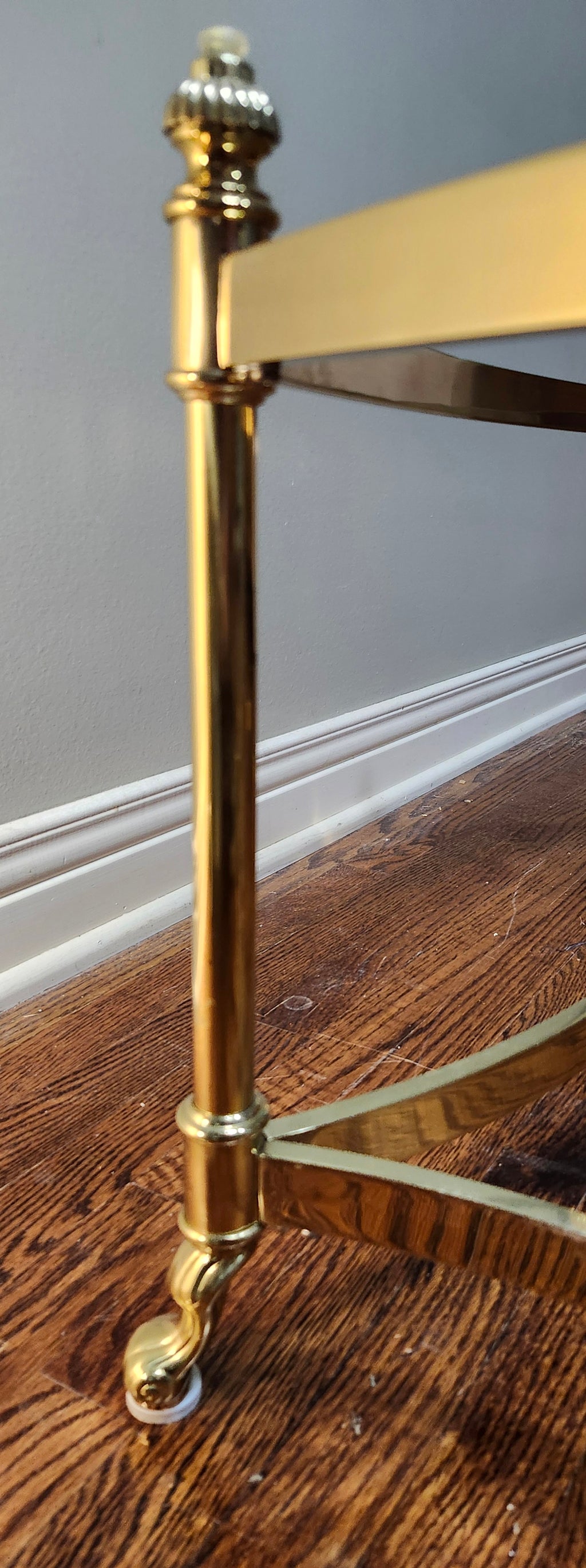 Magnificent rare Labarge solid brass & real marble coffee table