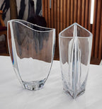 Rare flat crystal vases (X2)