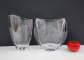 Rare flat crystal vases (X2)