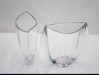 Rare flat crystal vases (X2)