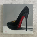 “Shoeaholic II” Oil on Canvas Christian Louboutin Painting