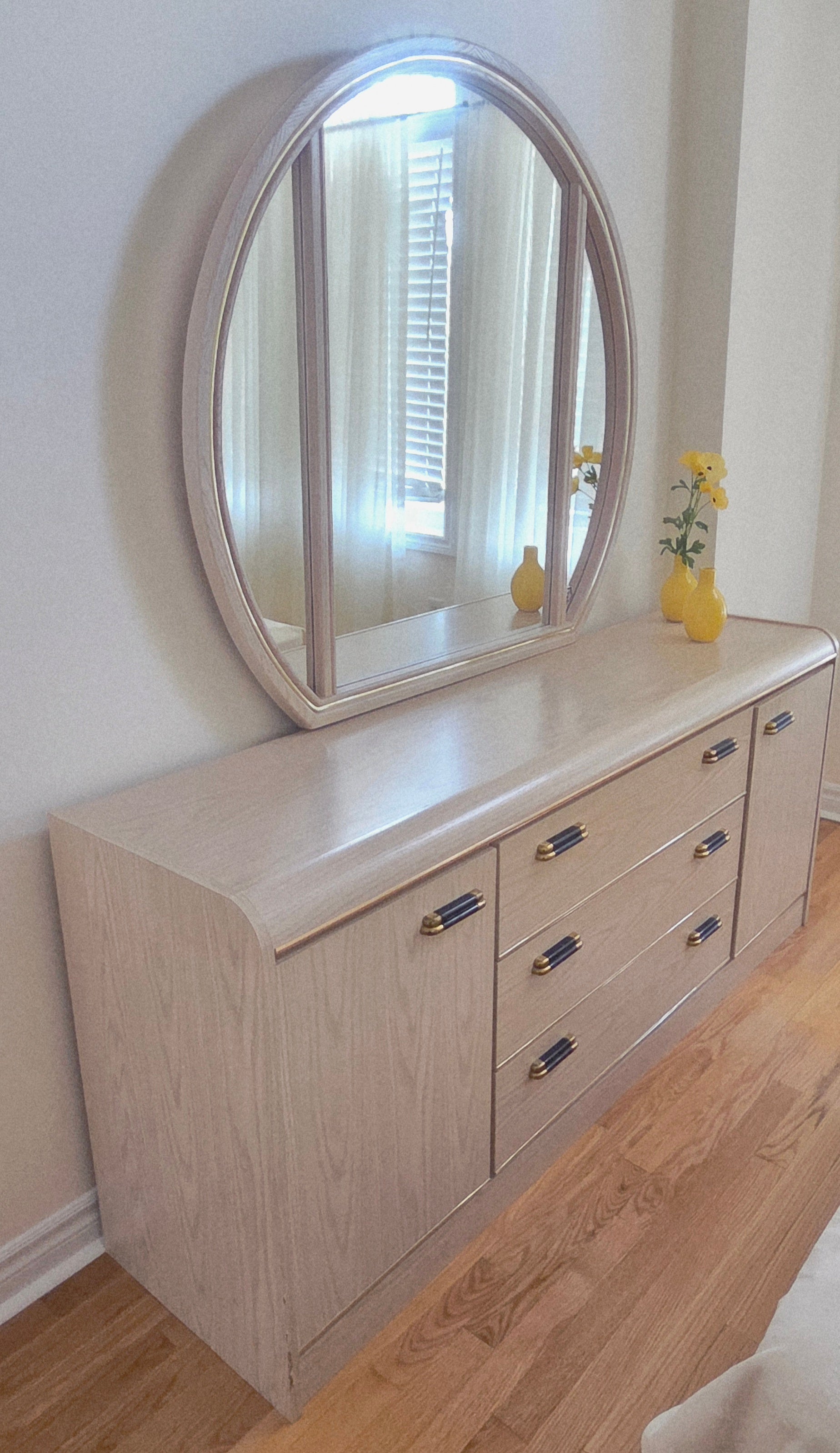 dresser and mirror