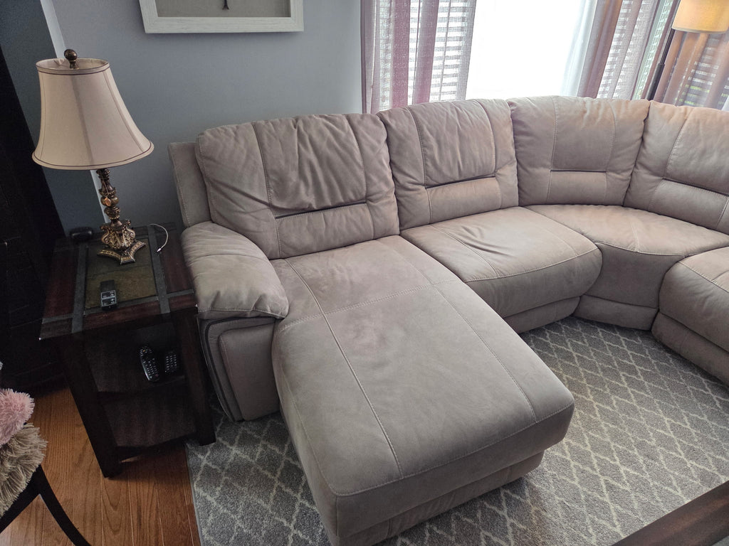 Brand new suede leather Sectional couch