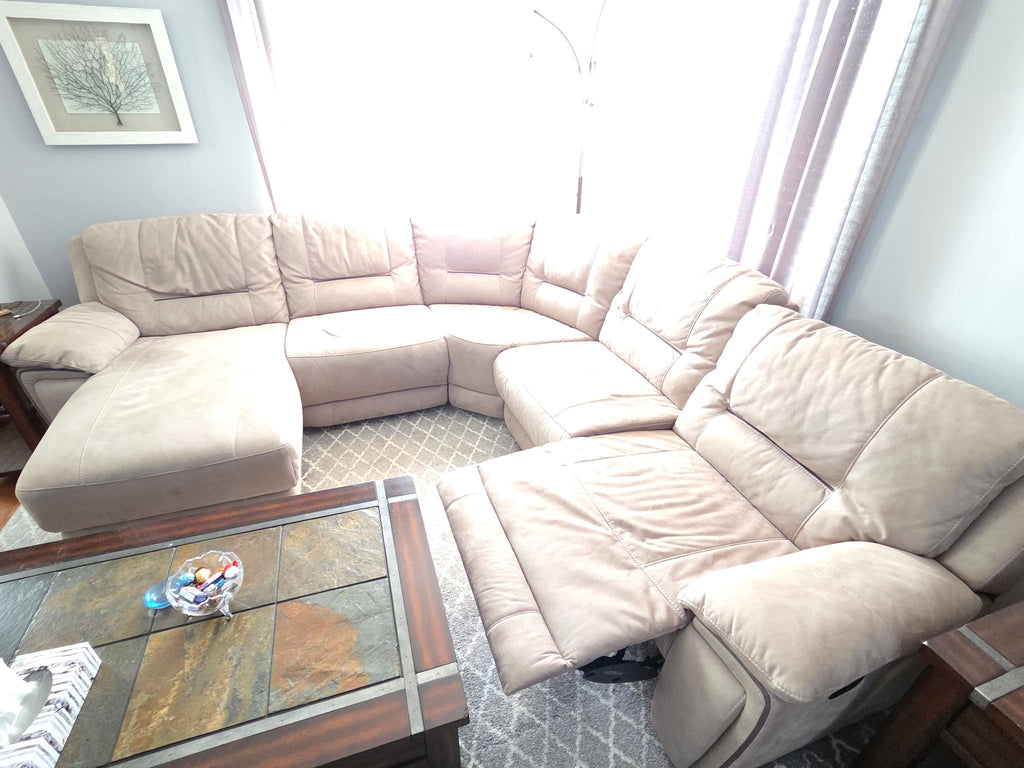 Brand new suede leather Sectional couch