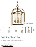 Visual Comfort Arch Top Chandelier in Burnished Brass (over $3600 + tax in stores)