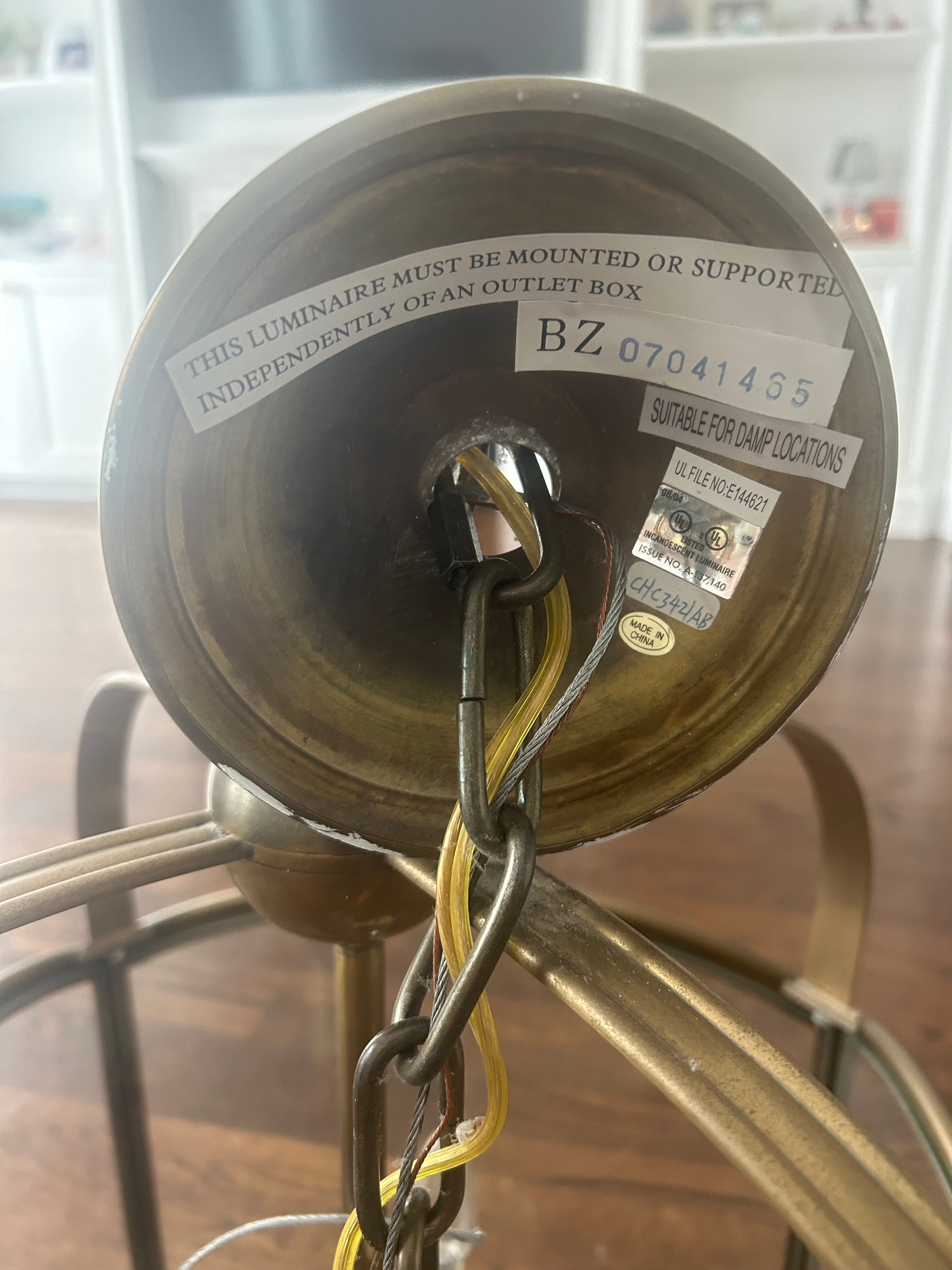 Visual Comfort Arch Top Chandelier in Burnished Brass (over $3600 + tax in stores)
