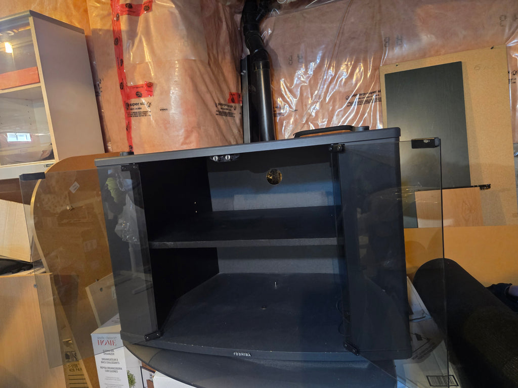 Toshiba TV Stand with Swivel Base & Glass Doors