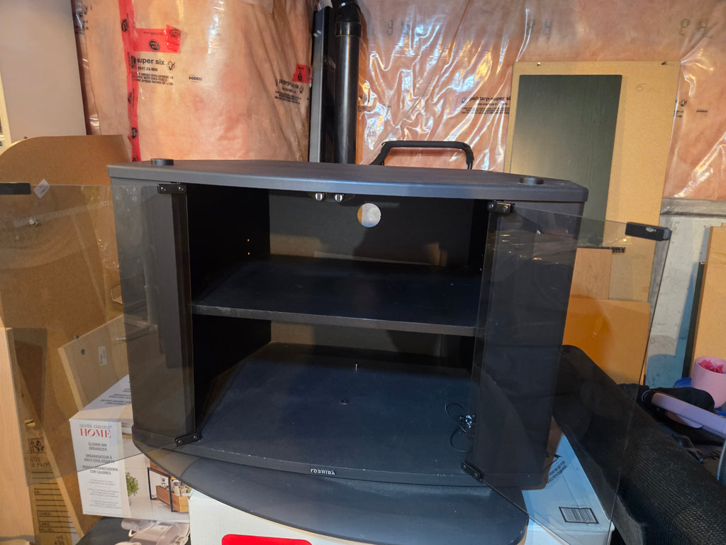 Toshiba TV Stand with Swivel Base & Glass Doors