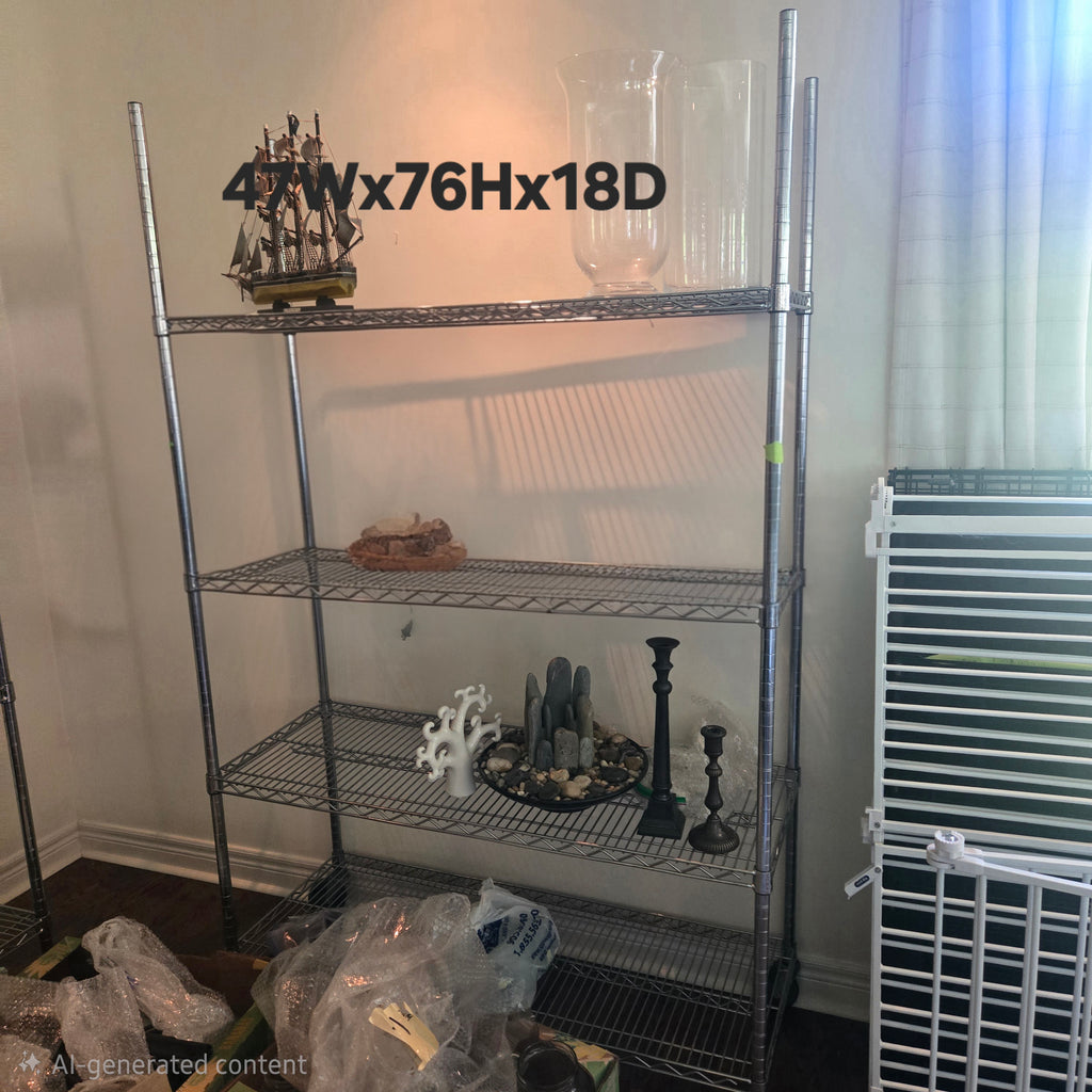 4-Tier Chrome Wire Shelving Unit / Storage Rack (2 of 3)