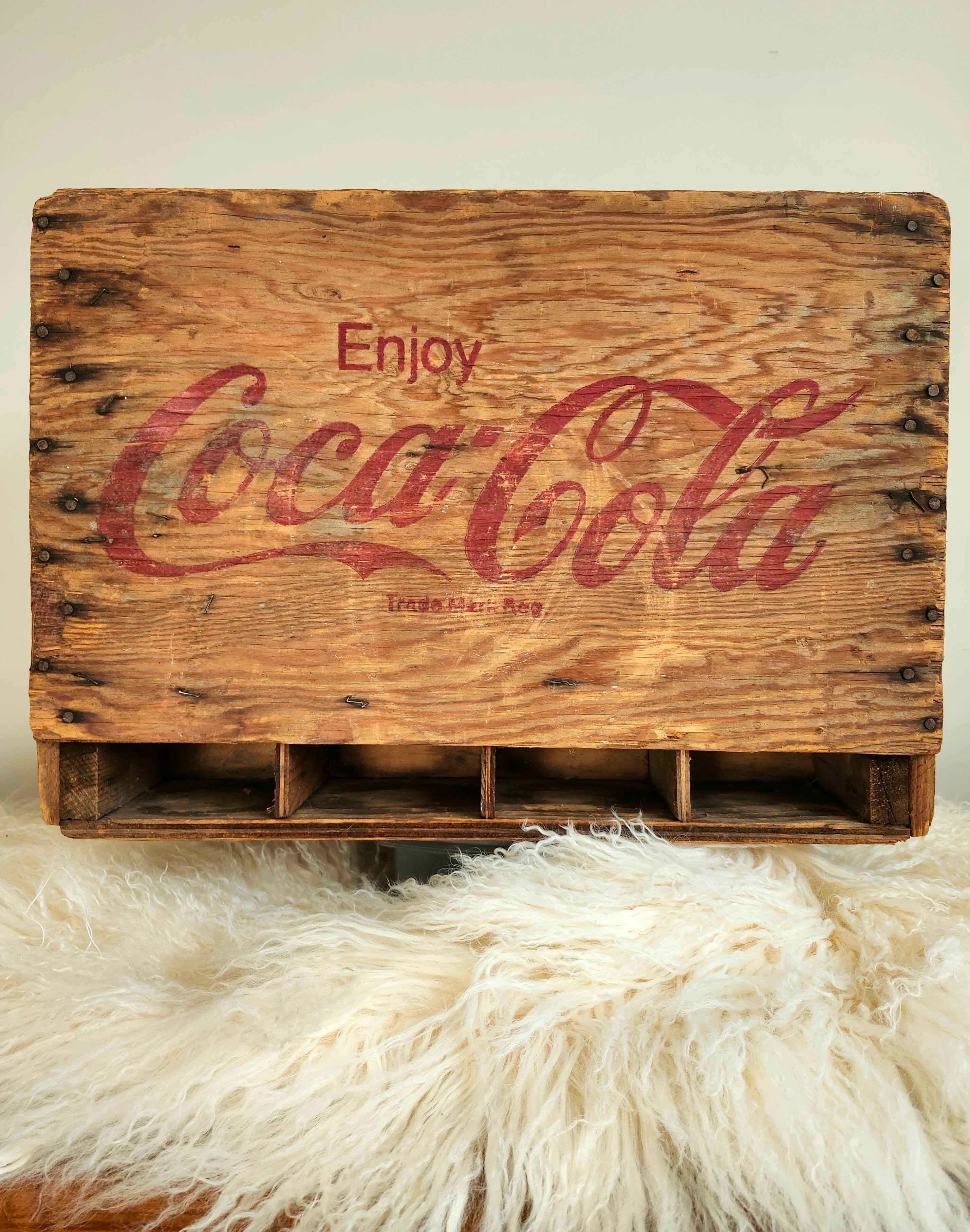 Vintage Coca-Cola wood bottle crate