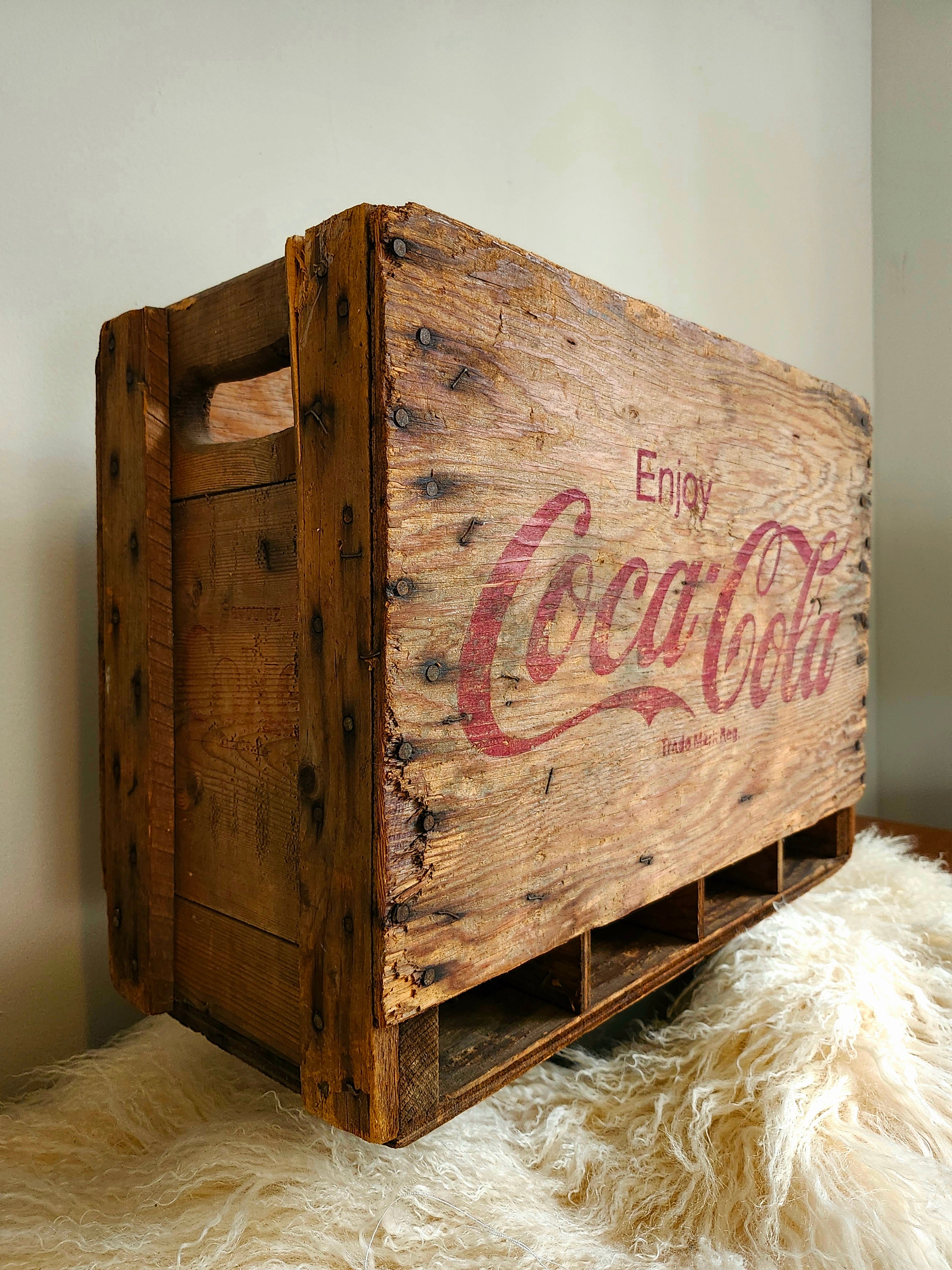 Vintage Coca-Cola wood bottle crate