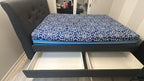 Queen size bed with 4 storage compartments