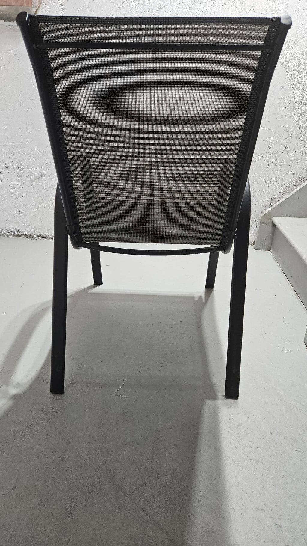 Bazik Pelham Bay Round Black Steel Patio Dinner Table Matte