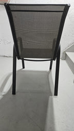 Bazik Pelham Bay Round Black Steel Patio Dinner Table Matte