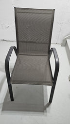 Bazik Pelham Bay Round Black Steel Patio Dinner Table Matte