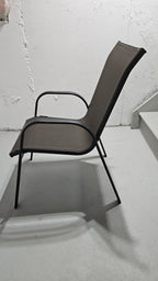 Bazik Pelham Bay Round Black Steel Patio Dinner Table Matte