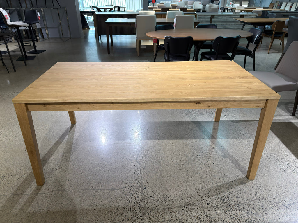 Nicolas light brown wood extendable dining table (open box)