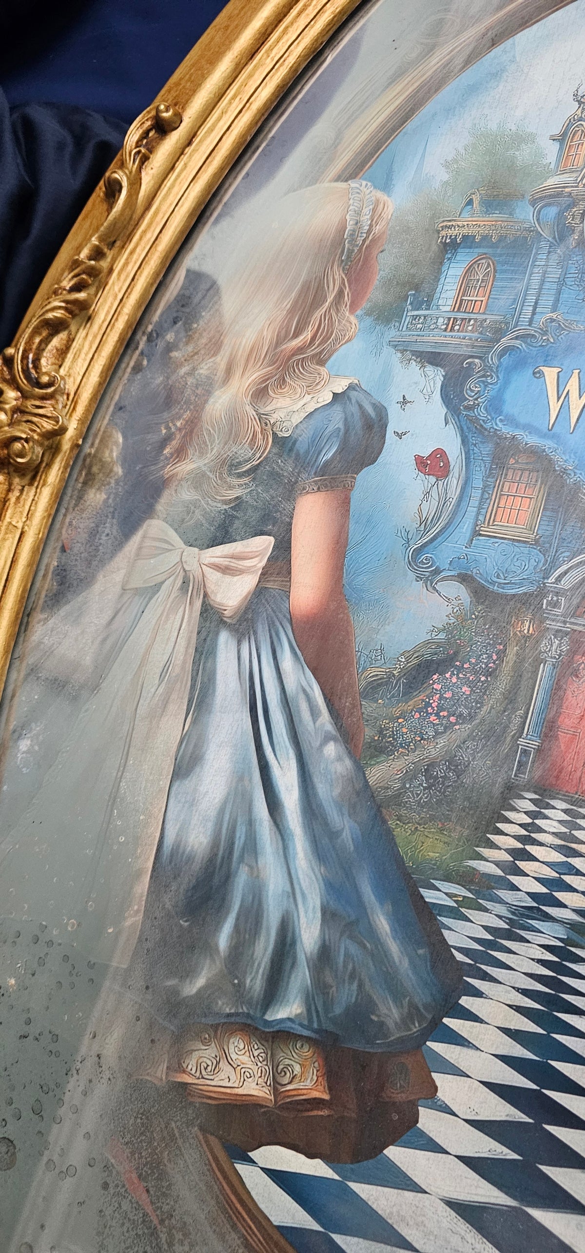 Distressed Alice In Wonderland Mirror