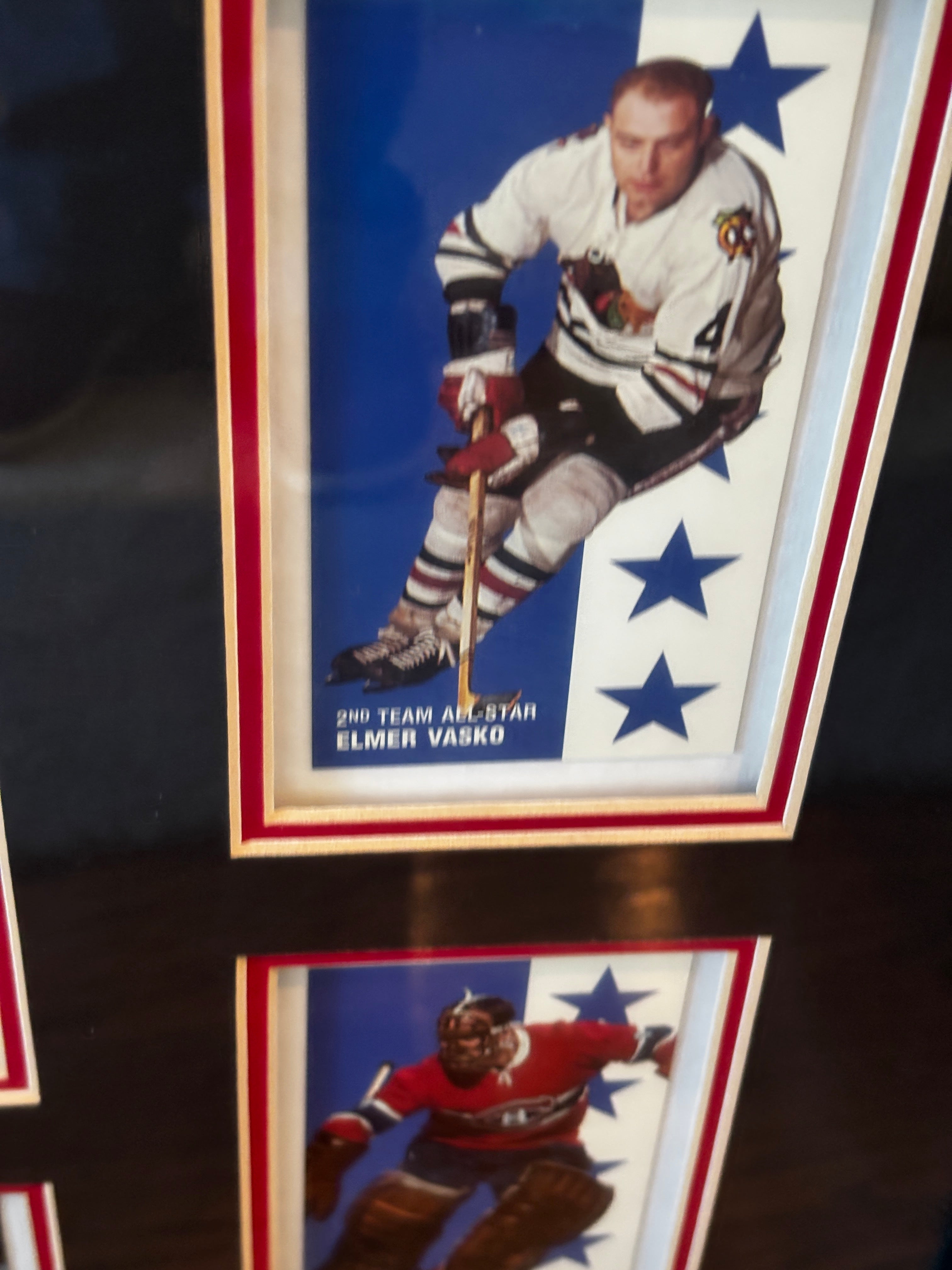 Autographed Framed Vintage Hockey Card Display – "1964 A Year to Remember" (Richard, Hull, Bucyk, Harris)