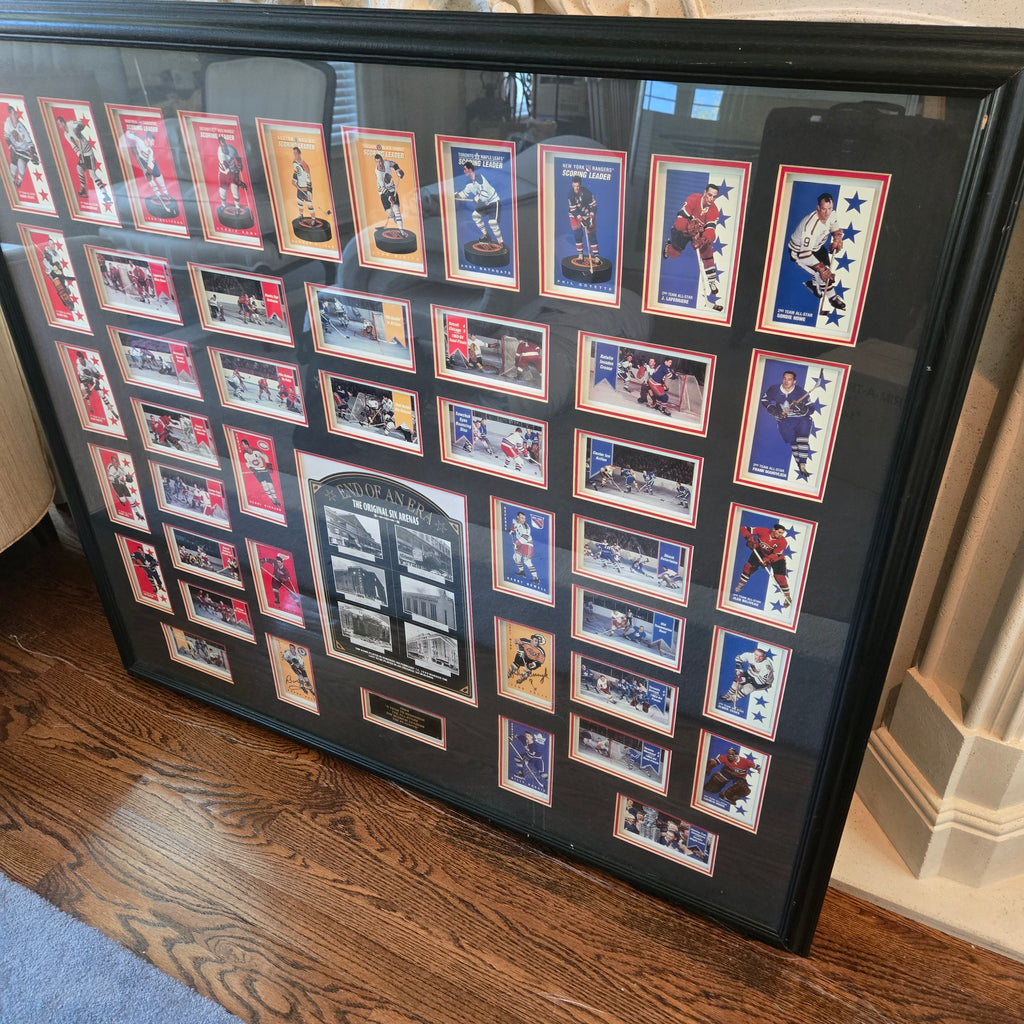 Autographed Framed Vintage Hockey Card Display – "1964 A Year to Remember" (Richard, Hull, Bucyk, Harris)