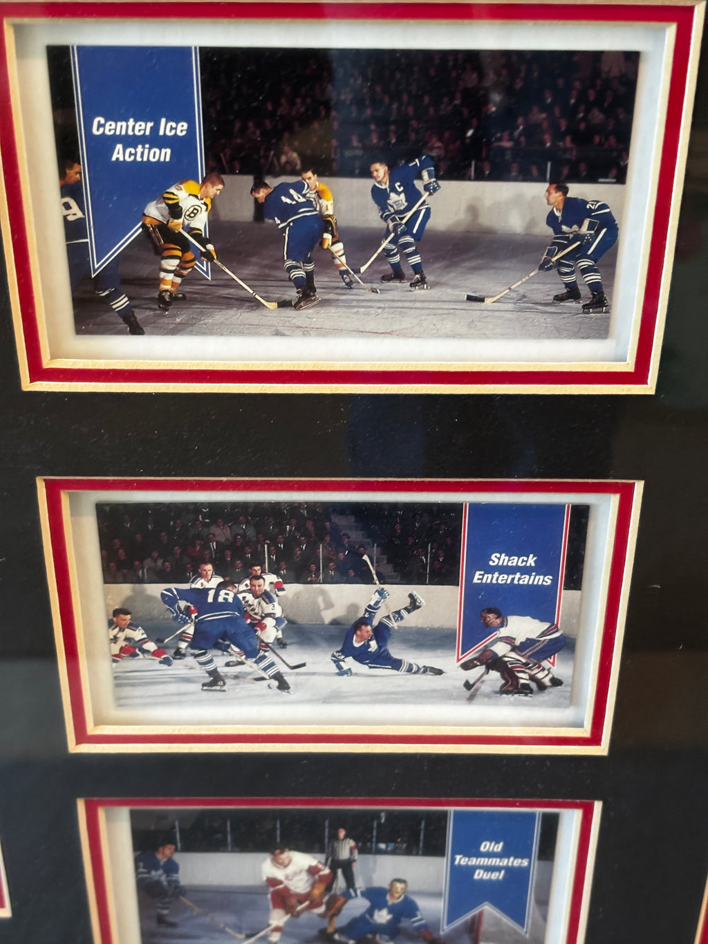 Autographed Framed Vintage Hockey Card Display – "1964 A Year to Remember" (Richard, Hull, Bucyk, Harris)