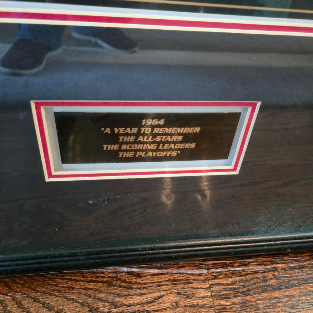 Autographed Framed Vintage Hockey Card Display – "1964 A Year to Remember" (Richard, Hull, Bucyk, Harris)
