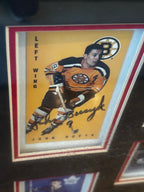 Autographed Framed Vintage Hockey Card Display – "1964 A Year to Remember" (Richard, Hull, Bucyk, Harris)