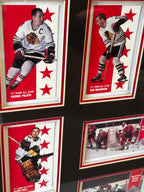 Autographed Framed Vintage Hockey Card Display – "1964 A Year to Remember" (Richard, Hull, Bucyk, Harris)