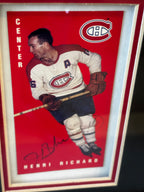 Autographed Framed Vintage Hockey Card Display – "1964 A Year to Remember" (Richard, Hull, Bucyk, Harris)