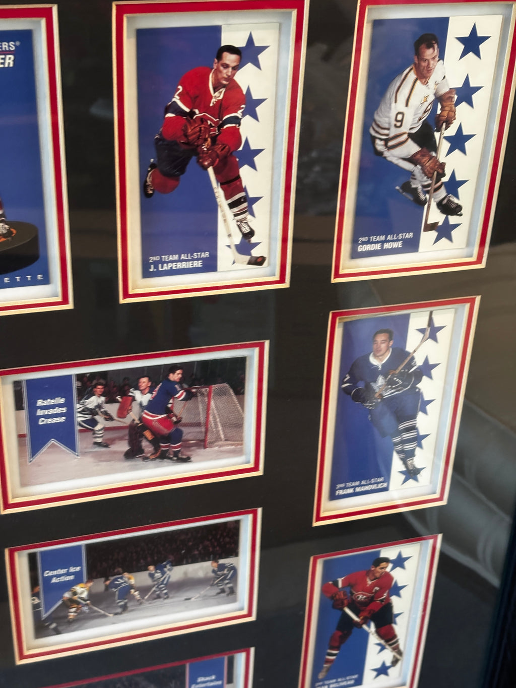 Autographed Framed Vintage Hockey Card Display – "1964 A Year to Remember" (Richard, Hull, Bucyk, Harris)
