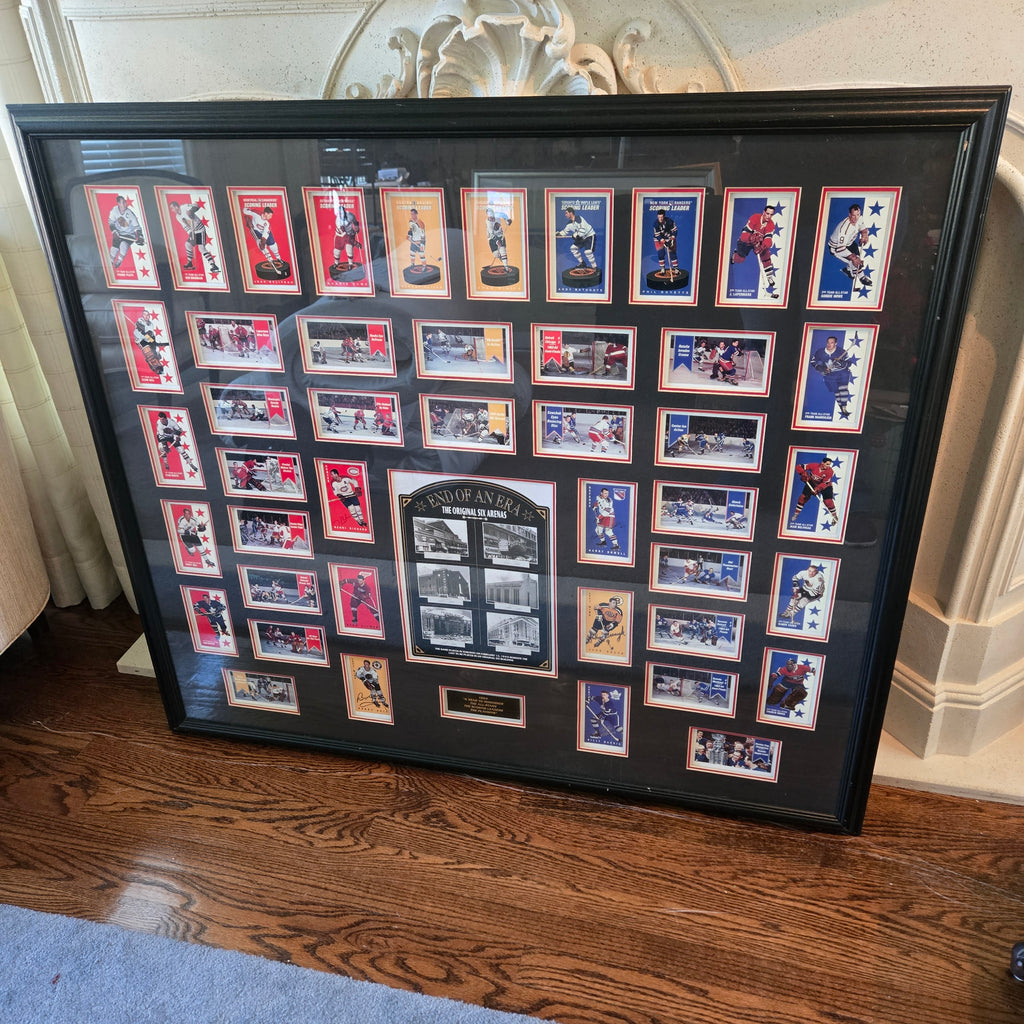 Autographed Framed Vintage Hockey Card Display – "1964 A Year to Remember" (Richard, Hull, Bucyk, Harris)