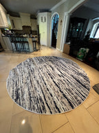 Safavieh Abstract Distressed Round Area Rug - Blue / Grey / Charcoal