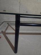 Vintage 1980s Postmodern Glass Coffee Table