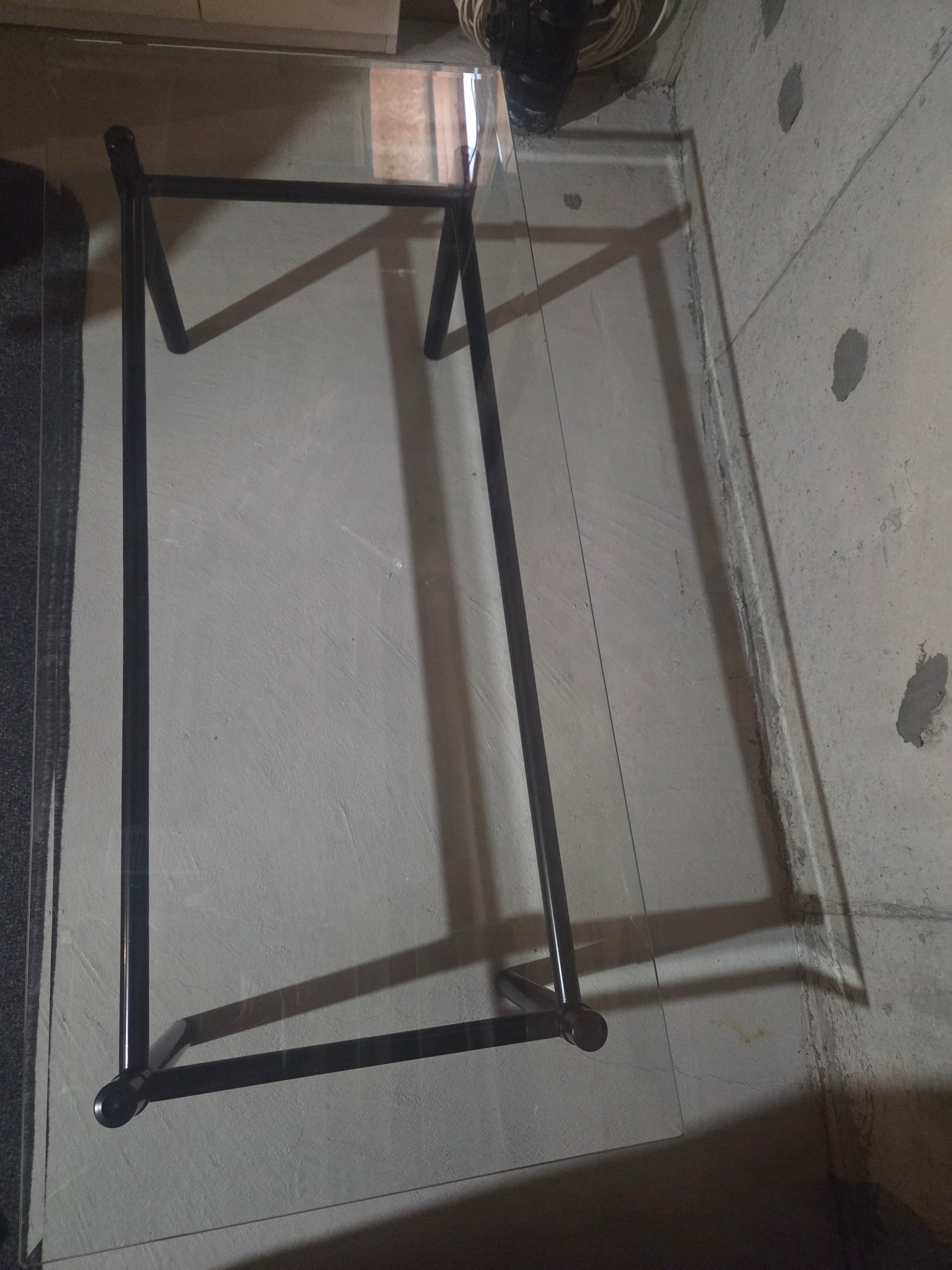 Vintage 1980s Postmodern Glass Coffee Table