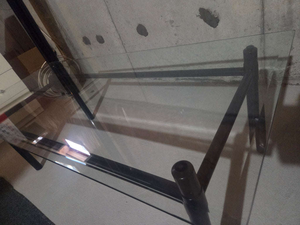 Vintage 1980s Postmodern Glass Coffee Table