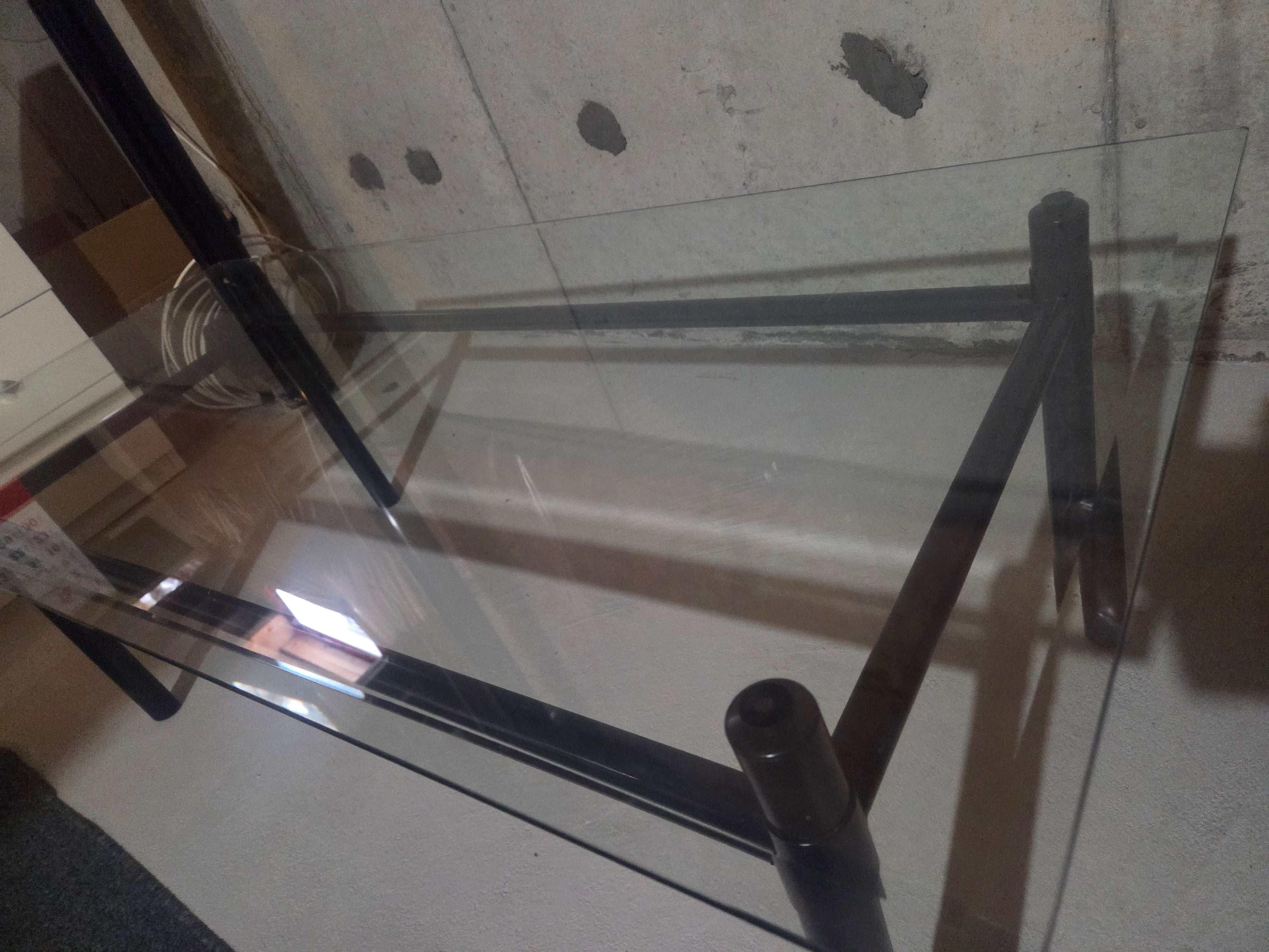 Vintage 1980s Postmodern Glass Coffee Table