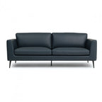 Ermilo dark blue Italian leather sofa (open box)