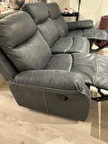 Reclining sofa with center console and 2 Cup holders