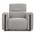 Wilnoir light grey fabric reclining accent chair (open box)