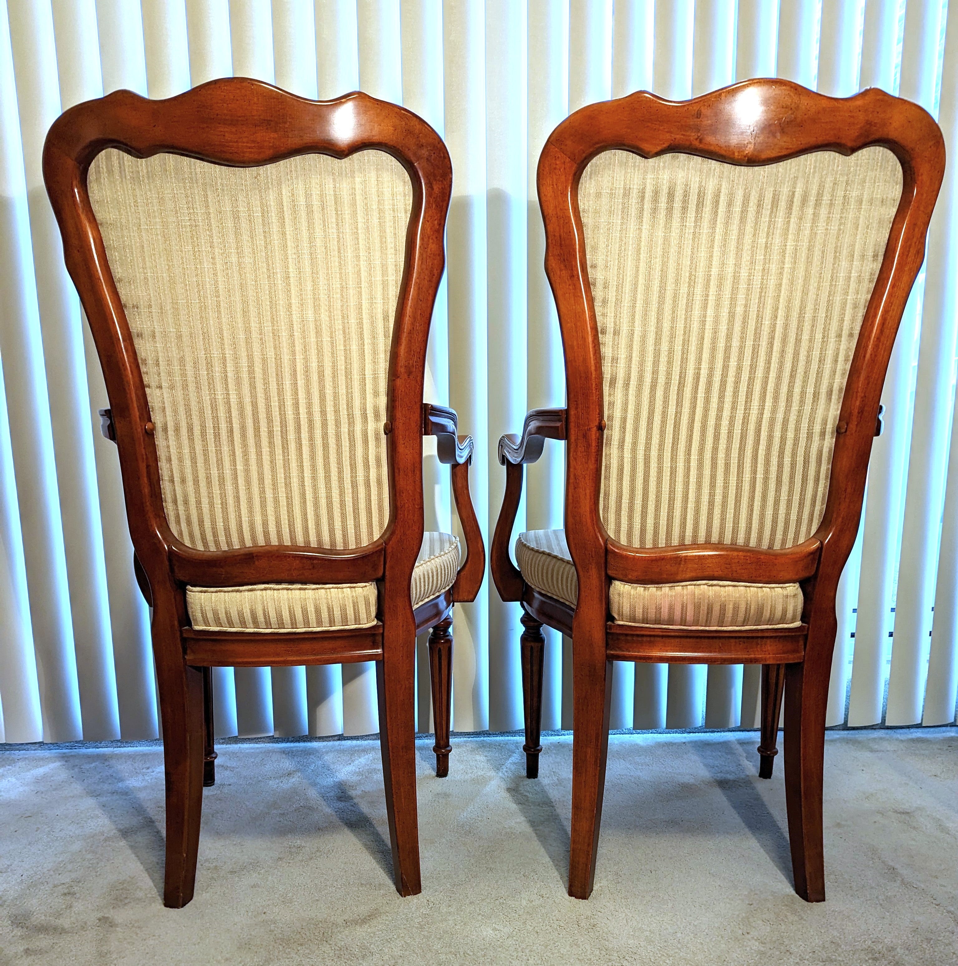 Pair of side chairs with arms