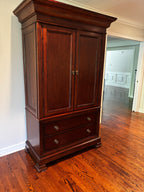 Basset Traditional Solid Wood Armoire / Media Wardrobe