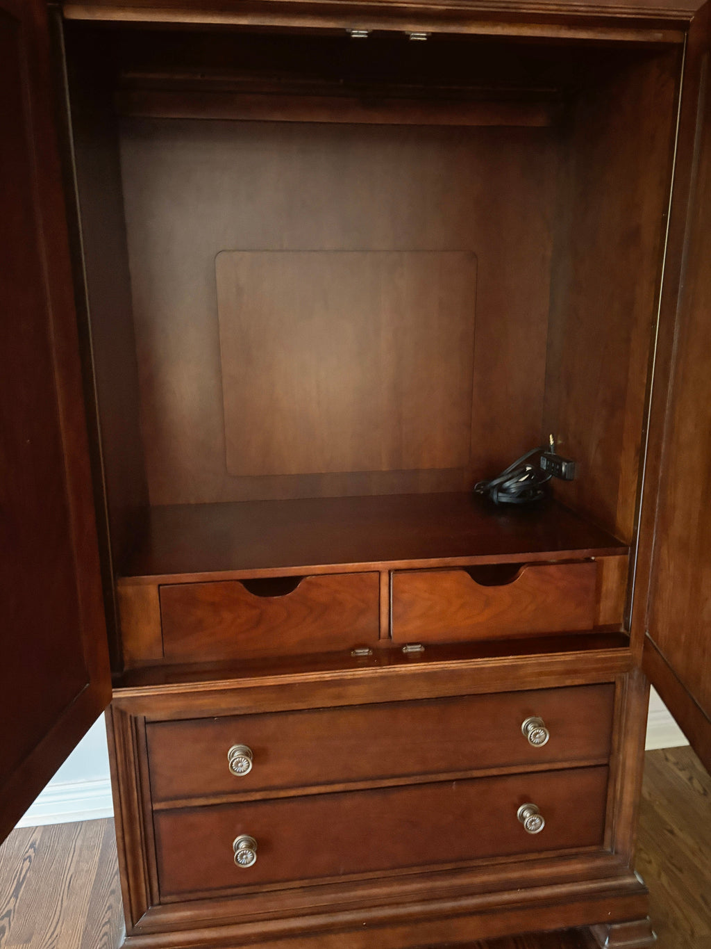 Basset Traditional Solid Wood Armoire / Media Wardrobe