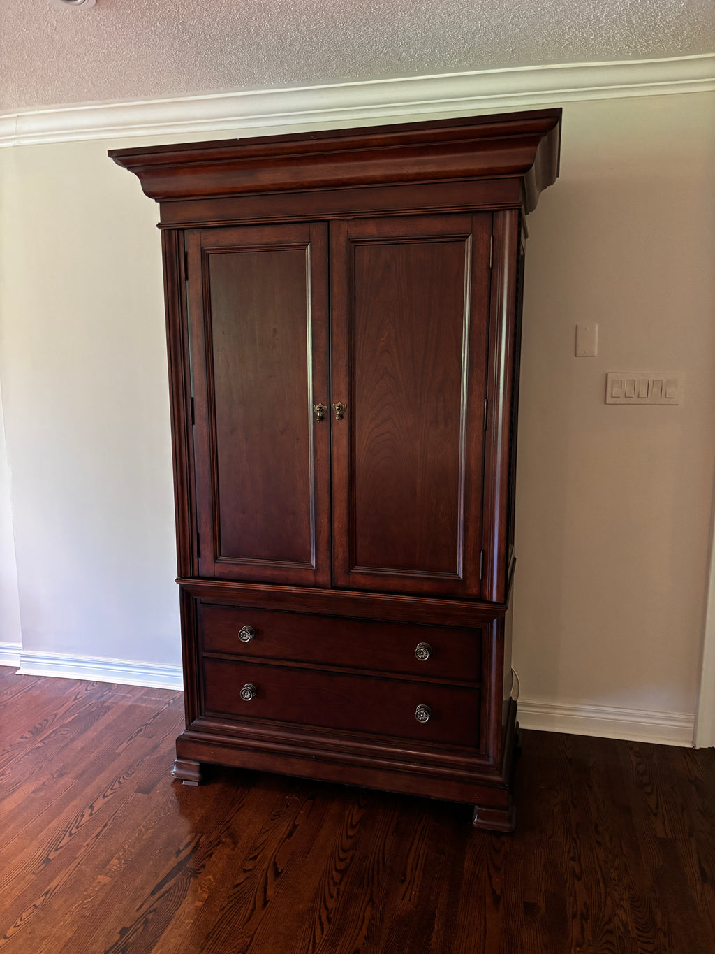Basset Traditional Solid Wood Armoire / Media Wardrobe