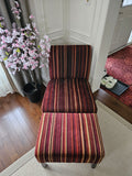 The slipper chair with ottoman