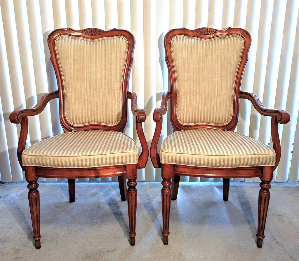 Pair of side chairs with arms