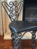 Vintage Custom Ornate Cast Iron Vanity Chair