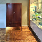 Mid-century modern bow front armoire