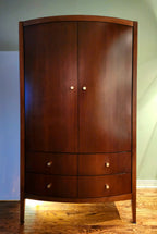 Mid-century modern bow front armoire